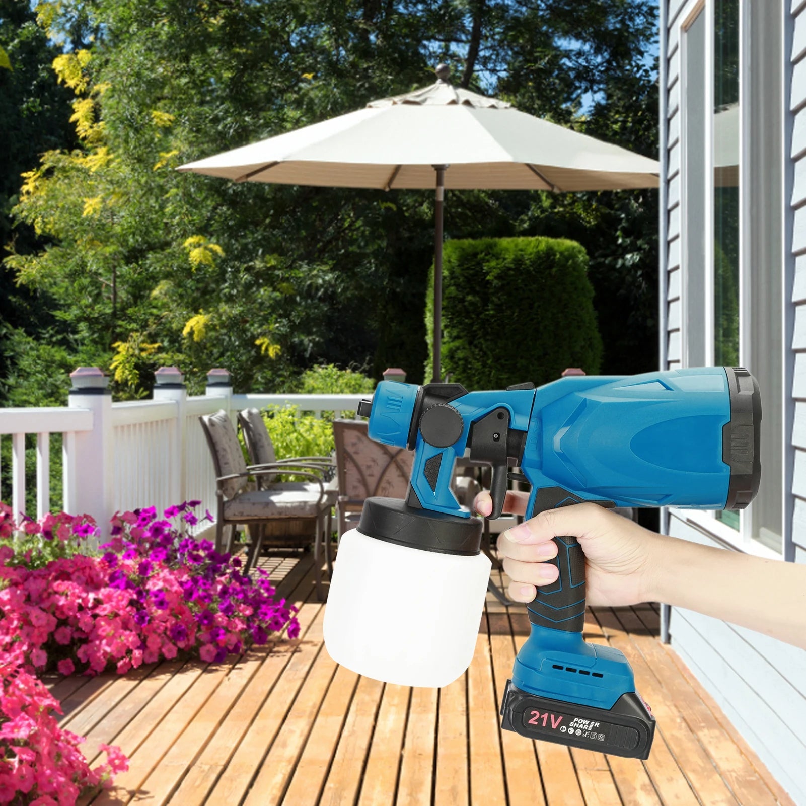 Electric Paint Sprayer with 2 Rechargeable batteries