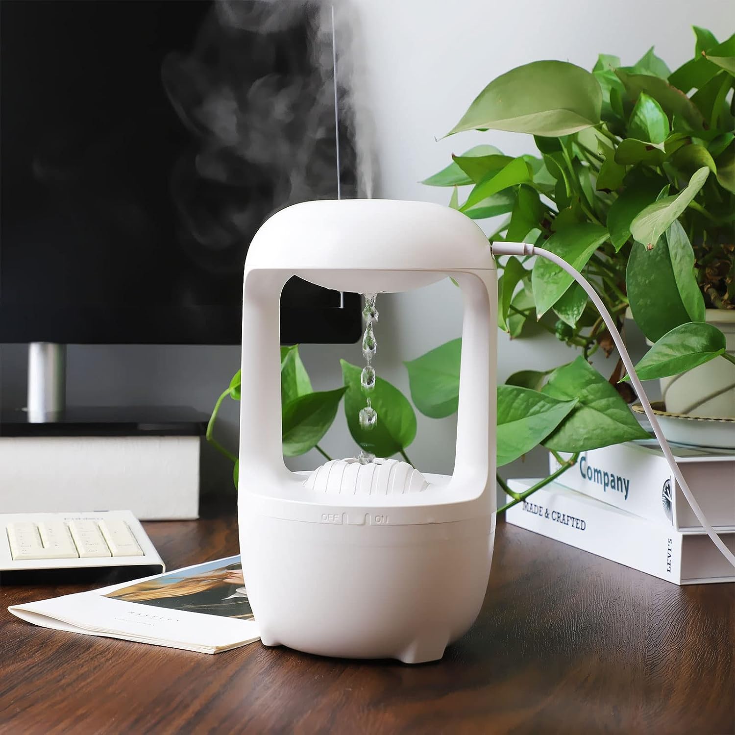 Humidifiers For Bedroom, Anti Gravity Humidifier, Baby Humidifier With Night Light,Rain Cloud Humidifierhigh-Capacity Silent Humidifier For Bedroom/Baby Nursery/Bathroom/Living Room.