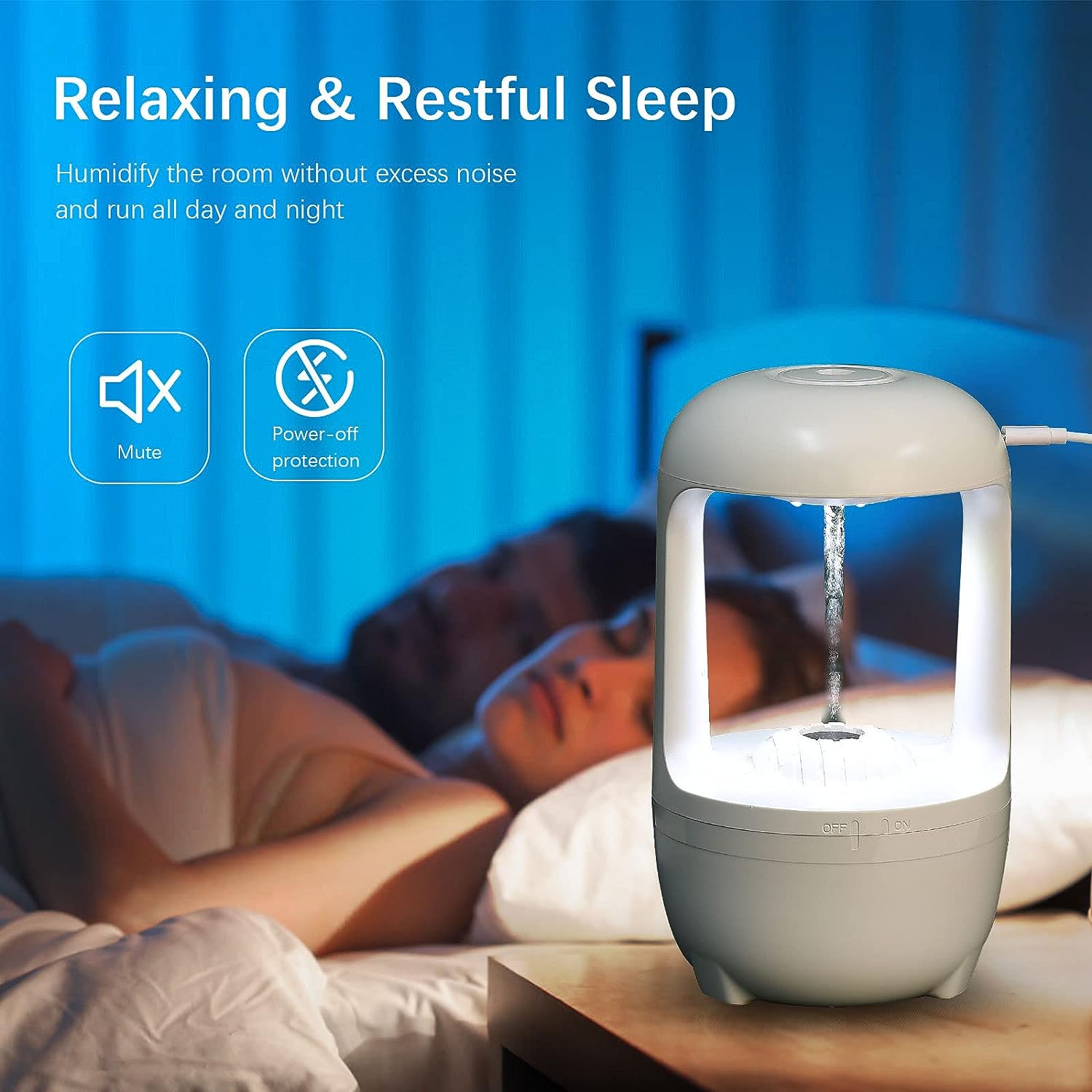 Humidifiers For Bedroom, Anti Gravity Humidifier, Baby Humidifier With Night Light,Rain Cloud Humidifierhigh-Capacity Silent Humidifier For Bedroom/Baby Nursery/Bathroom/Living Room.