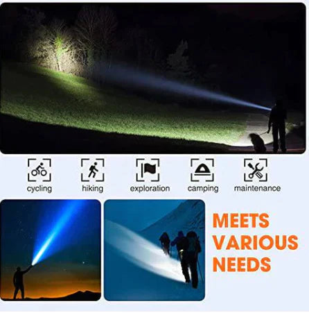 P90 LED Rechargeable Laser Flashlight