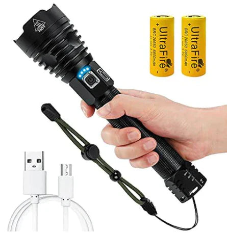 P90 LED Rechargeable Laser Flashlight