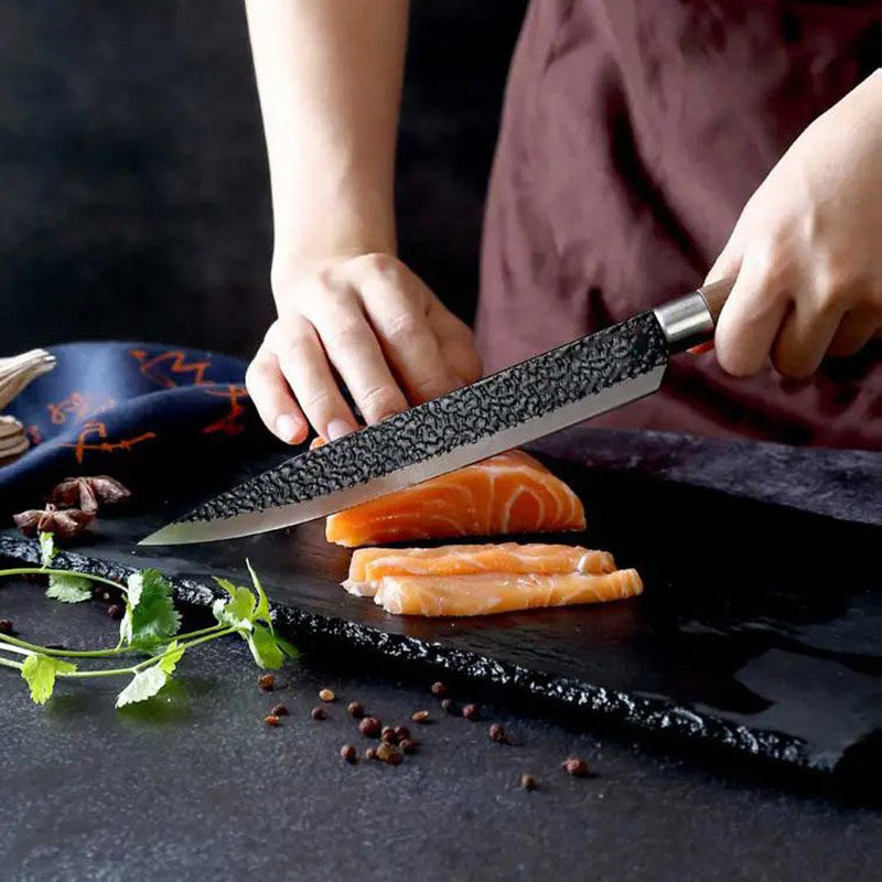 Professional Stainless Steel Kitchen Knife Set（chef's knife, meat knife, utility knife,fruit knife,kitchen scissors, peeler.🎁）