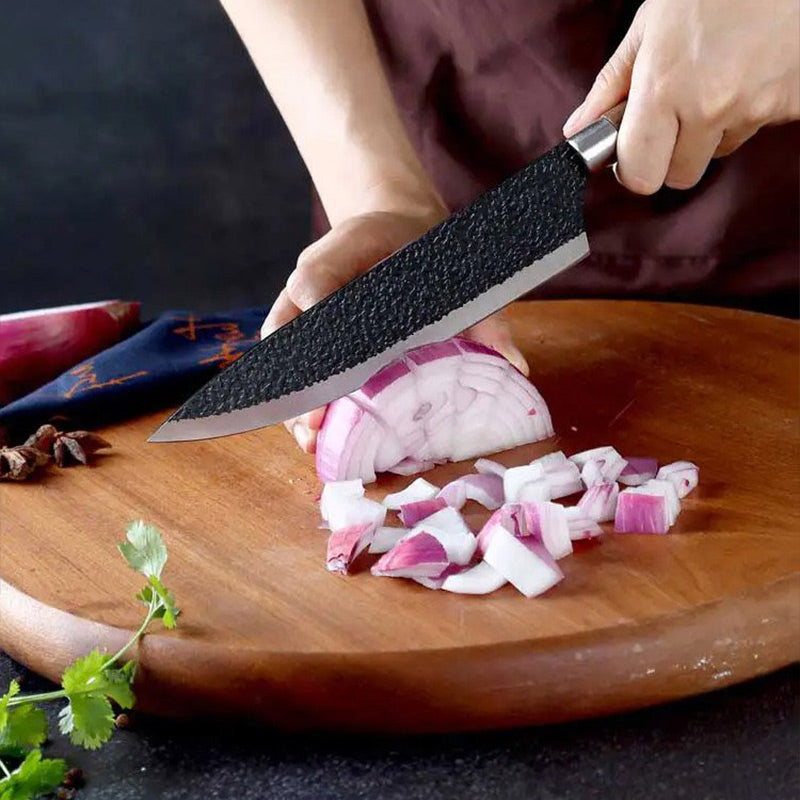 Professional Stainless Steel Kitchen Knife Set（chef's knife, meat knife, utility knife,fruit knife,kitchen scissors, peeler.🎁）